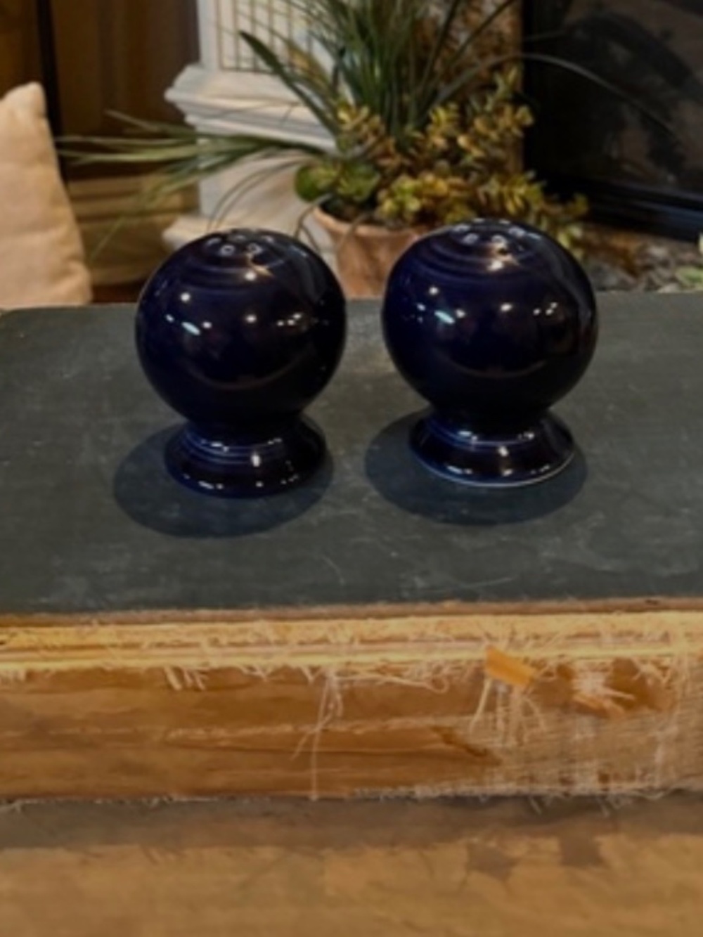 VTG Fiesta Fiesta Ware Salt & Pepper Shakers ORIGINAL COBALT BLUE Homer Laughlin